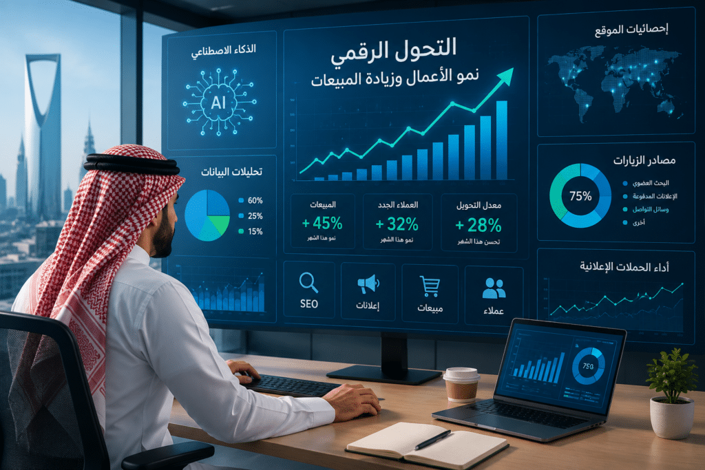 أفضل تصميم مواقع في الرياض - شركة 4NASHR للحلول الرقمية